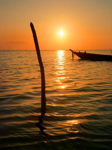 Watery sunset