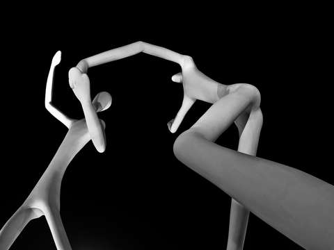 Giants dancing at night