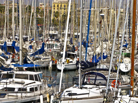 Boats in barcelona