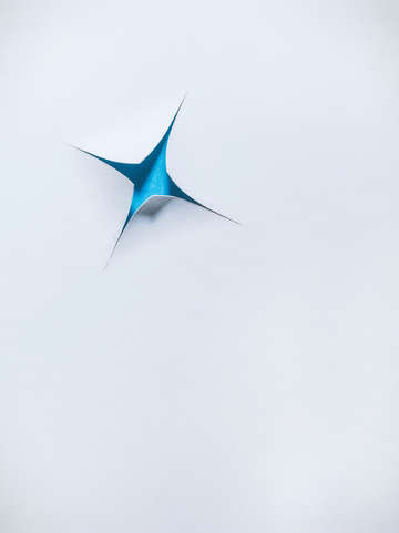Blue star on white