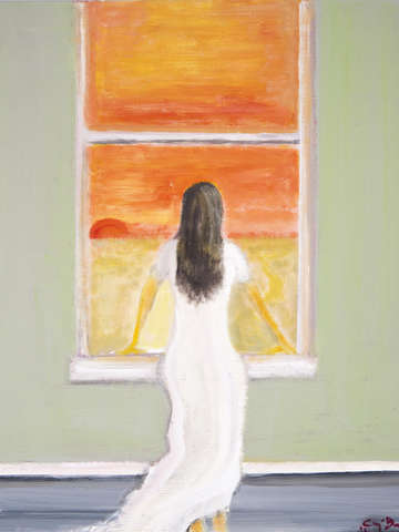 Girl in window