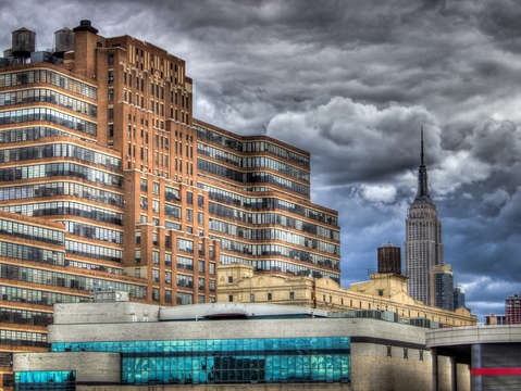 Moody sky over the terminal building