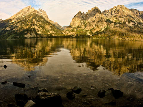 Grand tetons in the morning