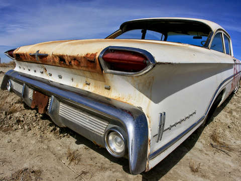 Oldmobile in the desert