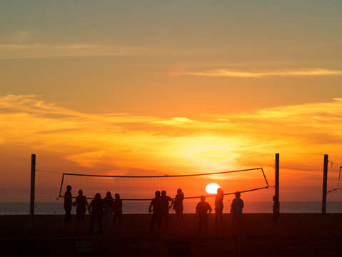 Sunset volleyball