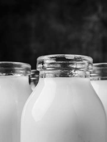 Vintage milk bottles