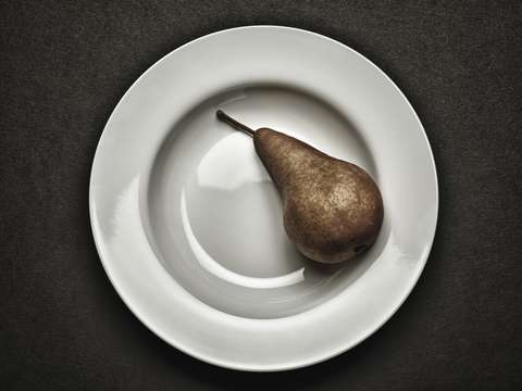 Pear in bowl