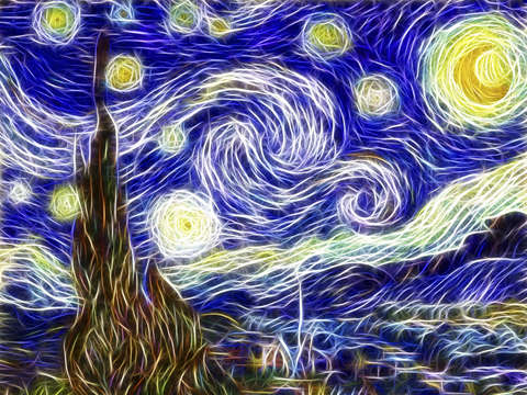 The starry night reimagined