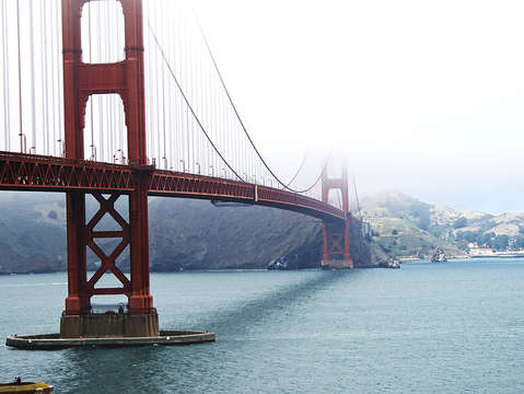 Foggy day at the golden gate bridge