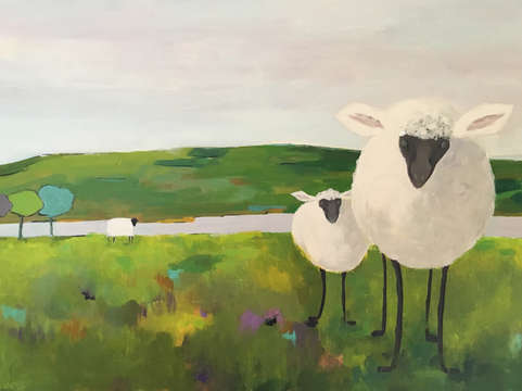 Sheep in the meadow