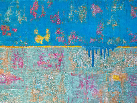 Abstract blue drip