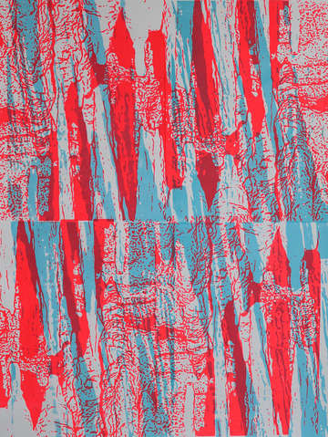 Fluorescent red endless blue grand