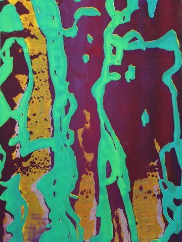 Yellow magenta lime green cub run
