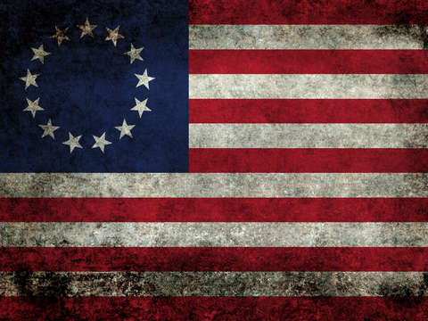 The betsy ross flag in super grunge