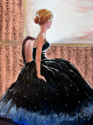 Girl in the sequin gown