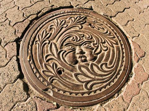 Calgary sewer cover