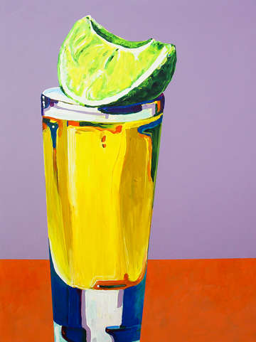 Tequila and lime