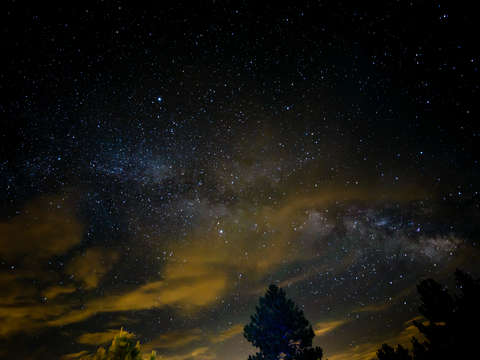 Stars and clouds over Webber Park