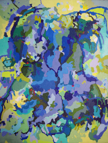 Blues barii blue in green