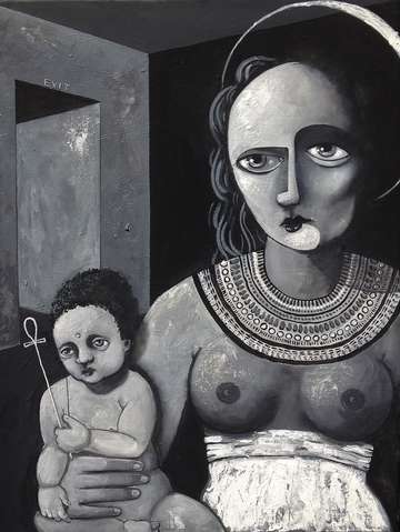 Holy mother and child