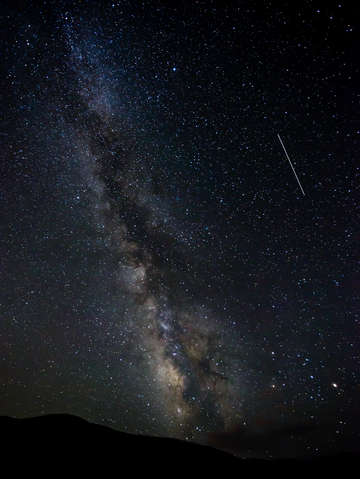 Shooting star and the milky way
