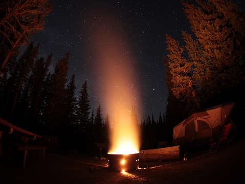 Campfire Rainbow Lakes Colorado