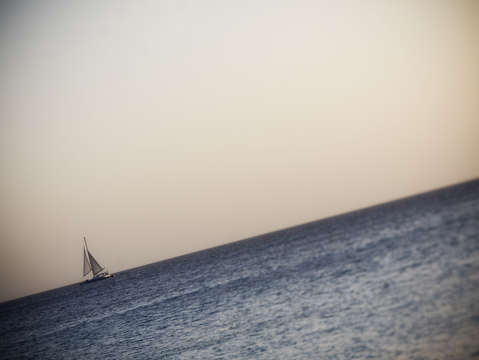 Sailing at dusk