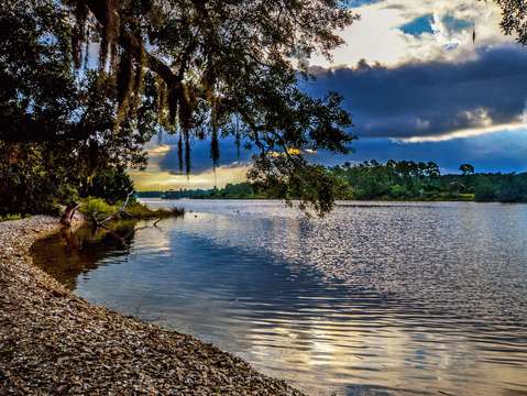 Dark clouds formimg on the bon secour river alabam