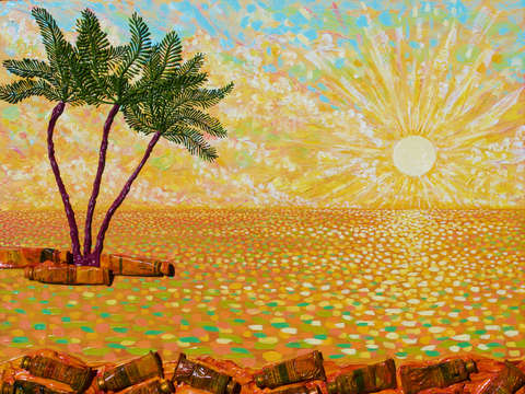 Artists tropical sunset