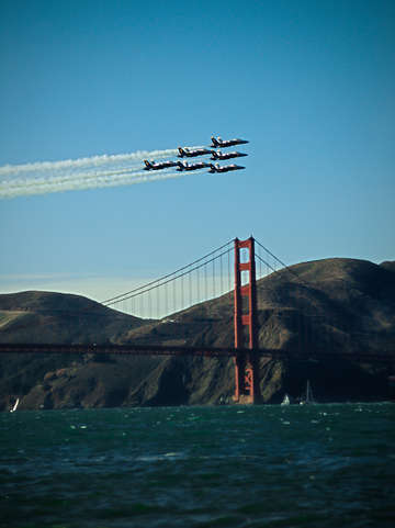 Blue angels golden gate bridge