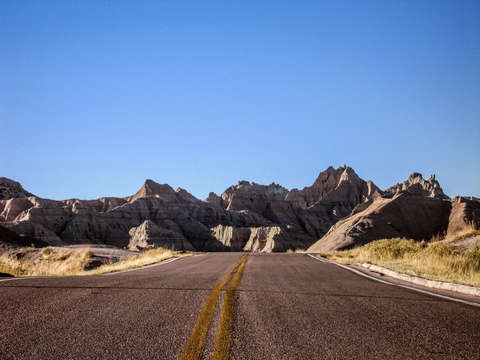 Driving through the badlands