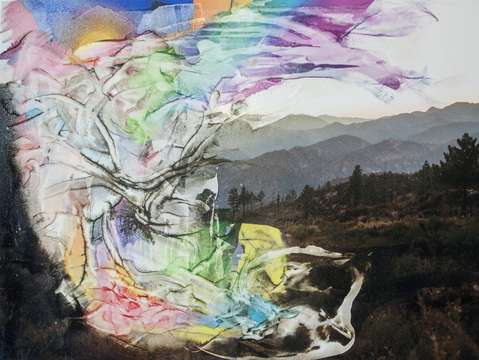 Print painting angeles national forest california