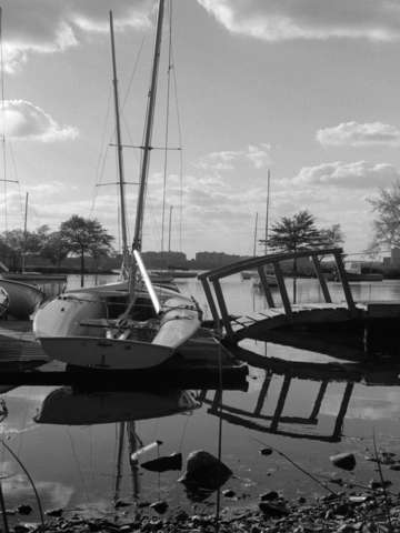 Boat and bridge