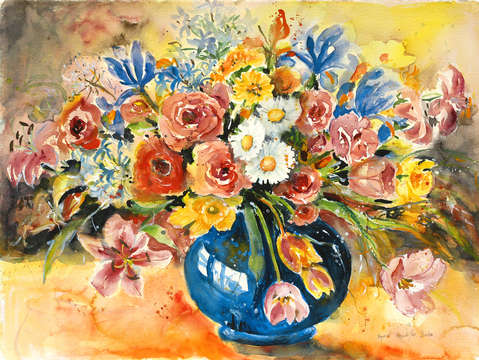 Blue vase iii