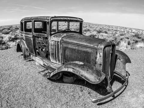 Rusted antique car