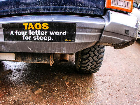 Taos is steep