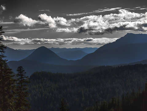 Mount rainier dusk