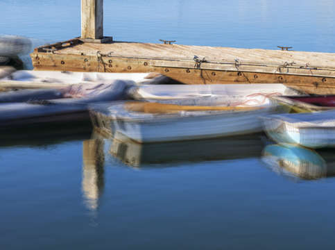 Dinghies at the dock