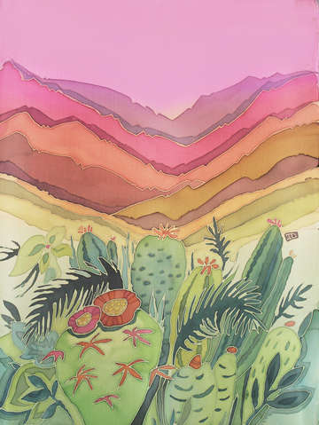 Pink sky south california landscape