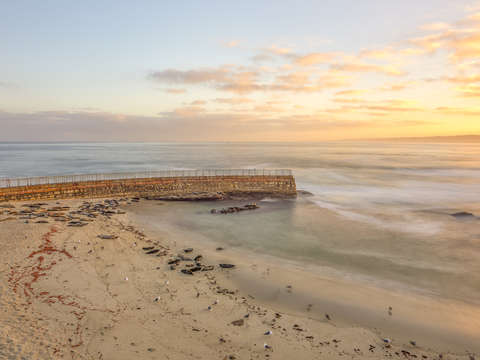Seawall sunrise