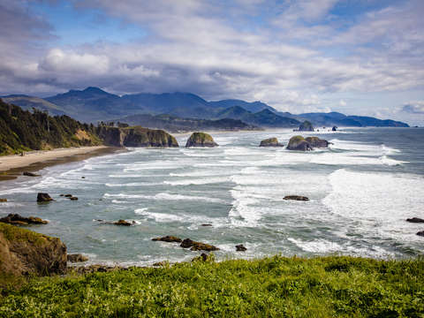 Cannon beach from ecola state park