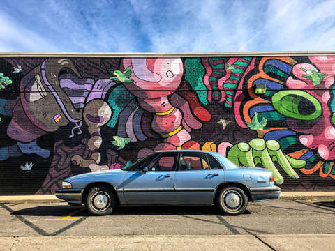 Buick lesabre and graffiti