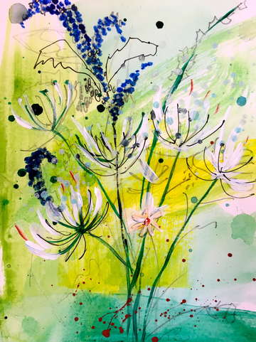 Floral in green