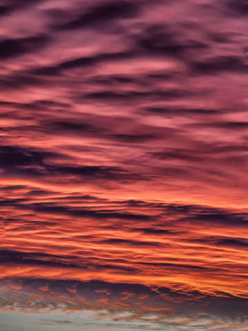 Sunset and red clouds