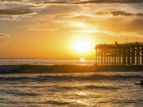 Crystal pier sunset