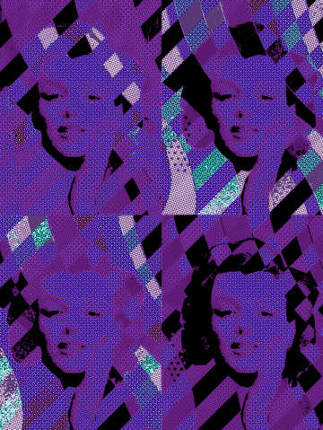 Purple marilyn monroe x4
