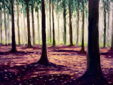 Near winter in the north forest