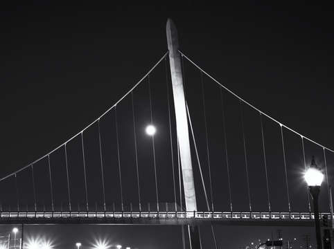 Lamppost and the moon