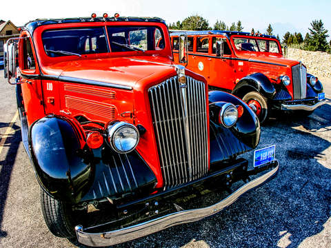 Glacier national park tour vehicles