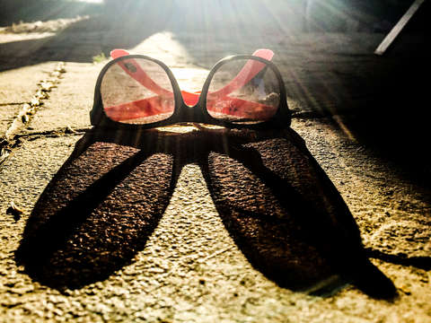 Sunglasses shadow